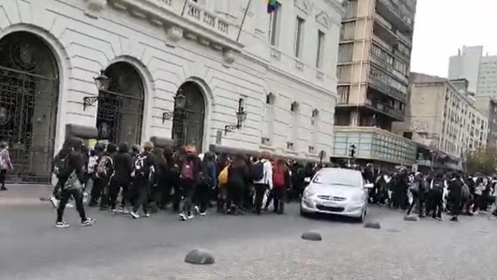 Marcha Liceo 1 Santiago Centro