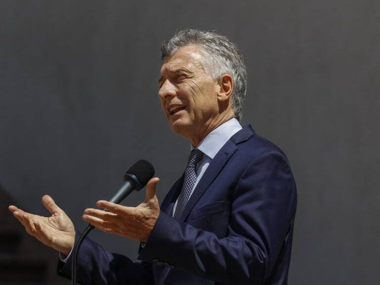 1 de diciembre del 2021/SANTIAGOEl ex presidente de Argentina, Mauricio Macri, y actual presidente de la Fundación FIFA, realiza un punto de prensa en el Palacio de La Moneda, tras finalizar una reunion con el presidente de la República de Chile.
FOTO: SEBASTIAN BELTRAN GAETE/AGENCIAUNO