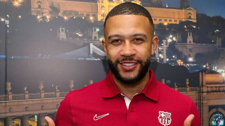 Memphis Depay en Barcelona.