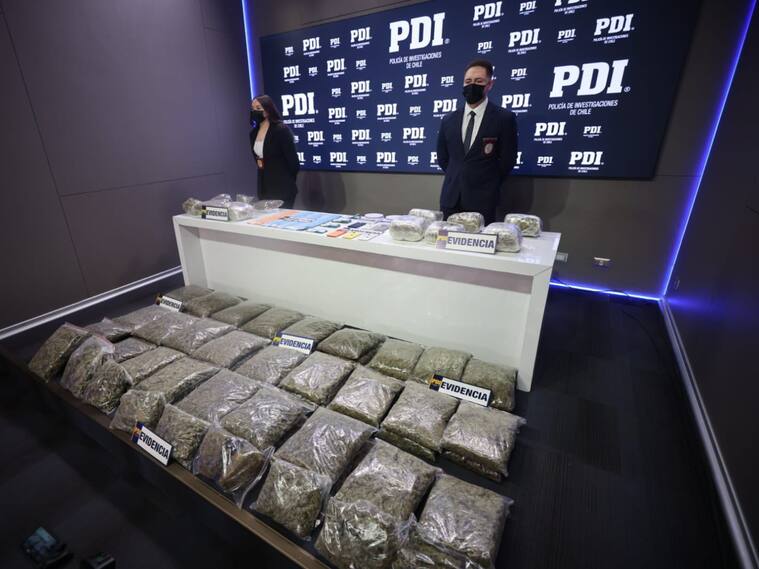 PDI INCAUTA 68 KILOS DE CANNABIS EN ESTACIÓN CENTRAL