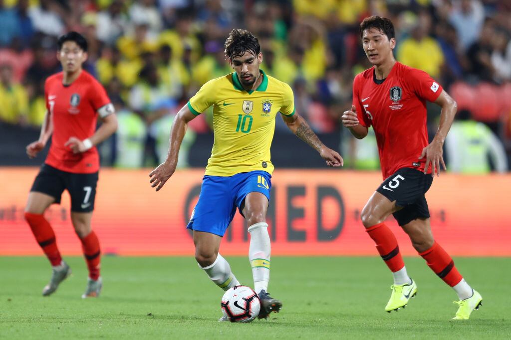 Lucas Paquet en un partido Brasil-Corea del Sur
