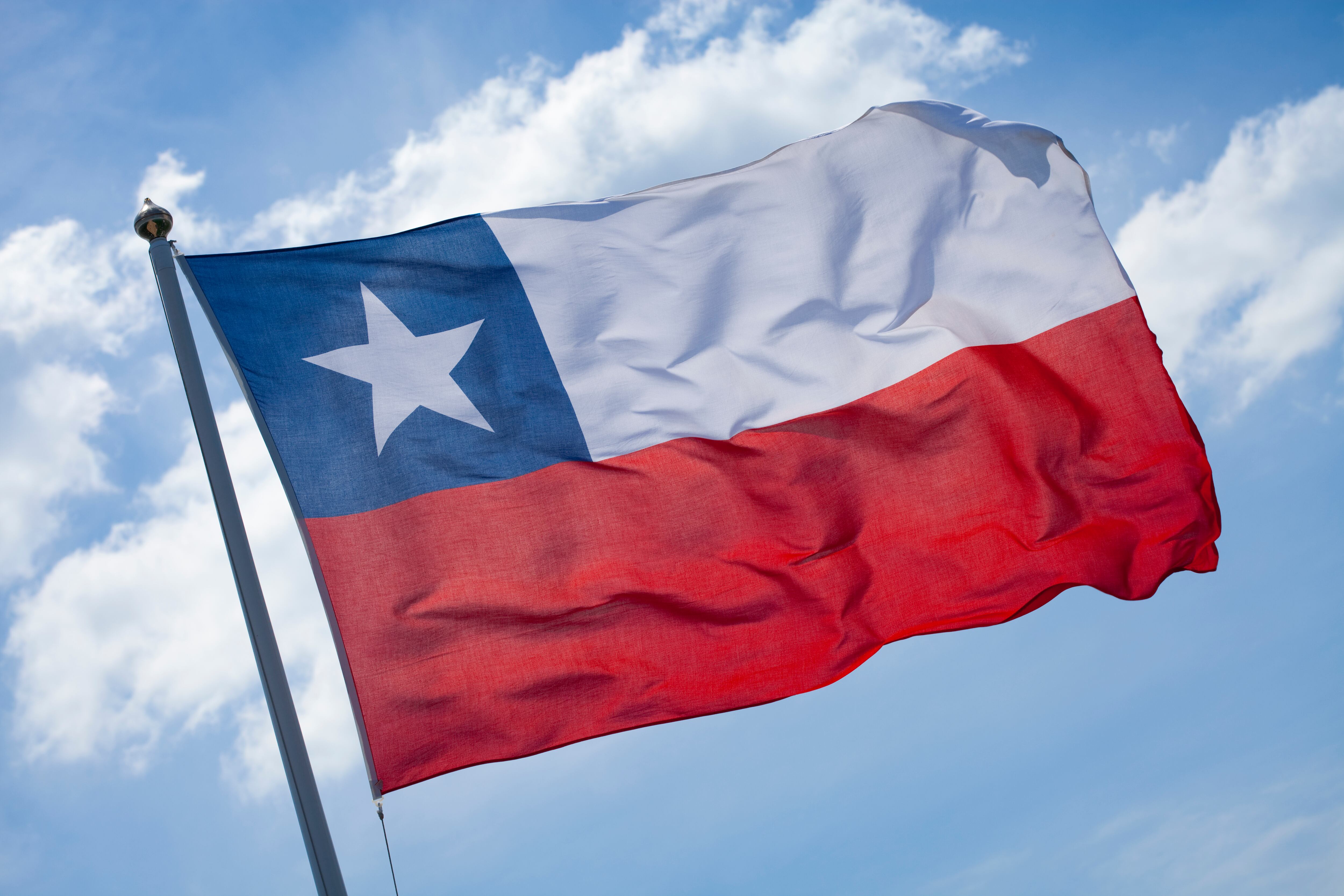 Chilean flag waving in the wind.