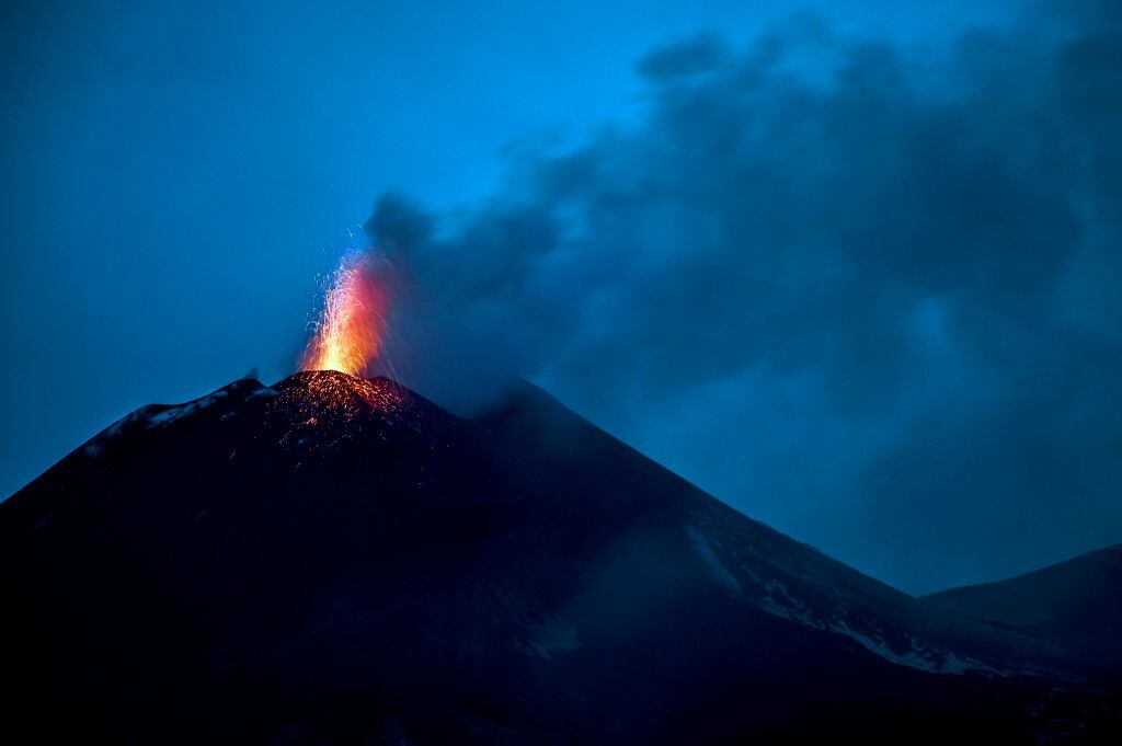 Una de las postales recientes del volcán Etna. Foto: Getty Images