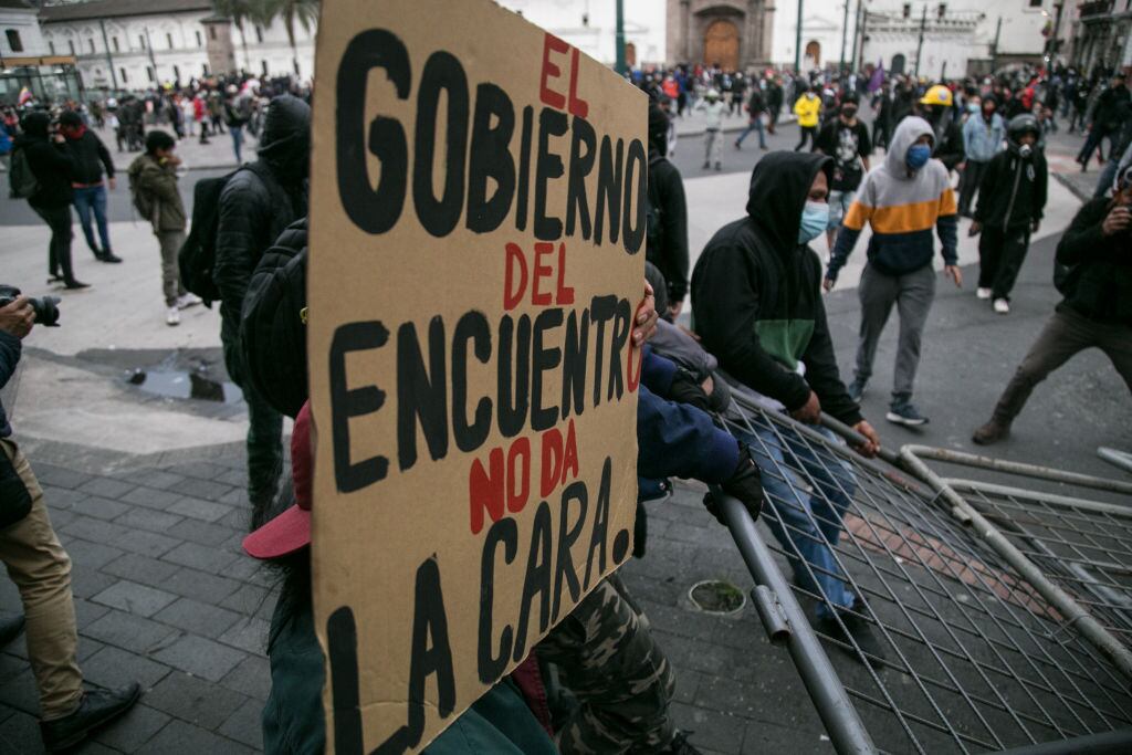 Las protestas en contra del gobierno ecuatoriano de Guillermo Lasso en Quito