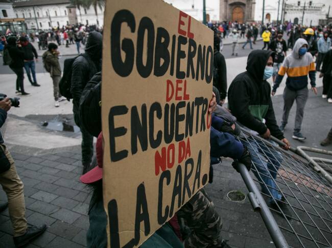 Las protestas en contra del gobierno ecuatoriano de Guillermo Lasso en Quito