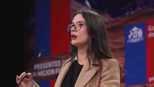 12 de Junio del 2023/SANTIAGOLa Ministra Secretaria General de Gobierno, Camila Vallejo, realiza una vocería en el Palacio de La Moneda, y responde preguntas contingentes del país.
FOTO: SEBASTIAN BELTRAN GAETE/AGENCIAUNO