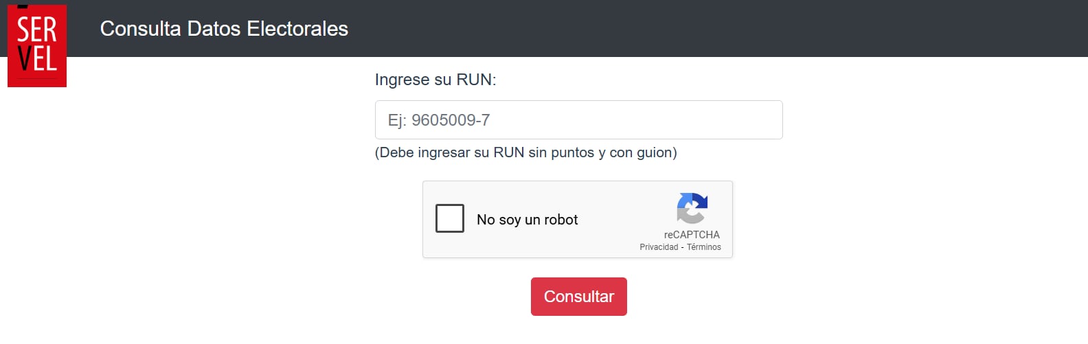 Así luce la plataforma donde se realiza la consulta.