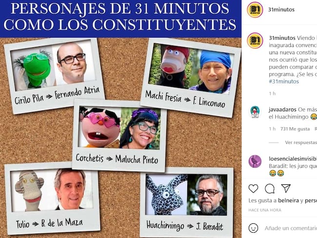 31 Minutos y constituyentes | Instagram