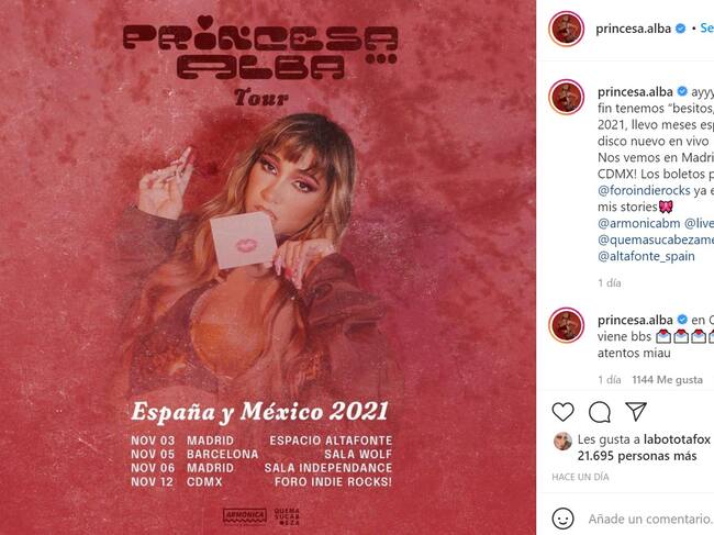 Instagram Princesa Alba