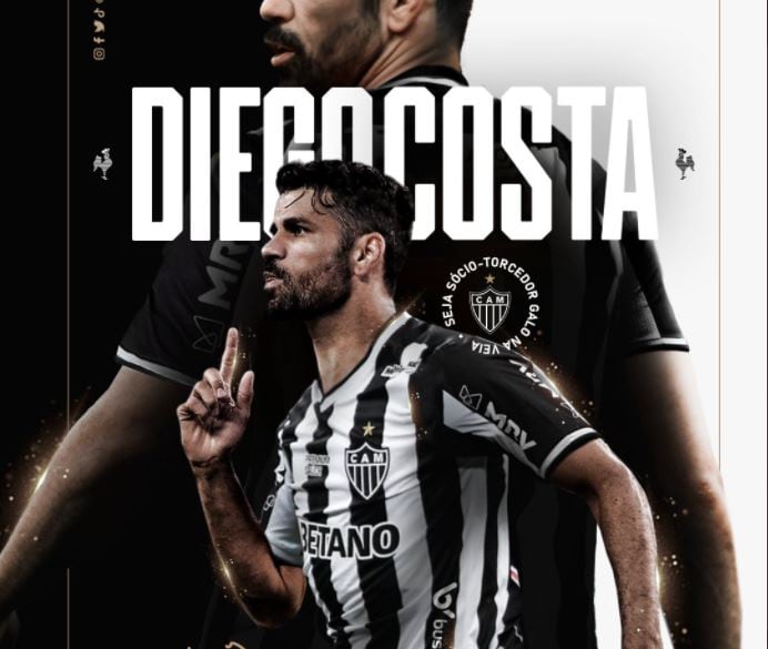 Diego Costa será el nuevo compañero de Eduardo Vargas en Brasil