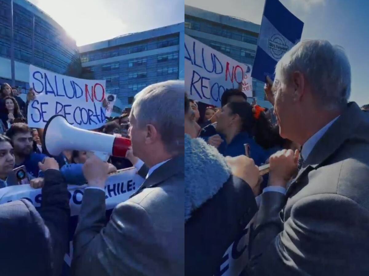 Presidente Kast responde con megáfono a protestas de salud en Temuco: “No habrá recortes que afecten la vida de un niño”