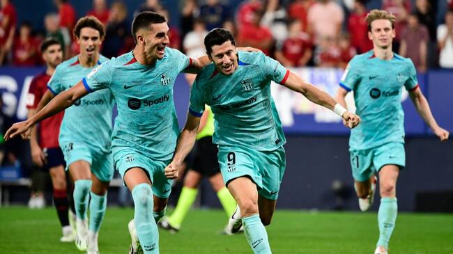 Barcelona derrota con polémico penal al Osasuna en la Liga Española