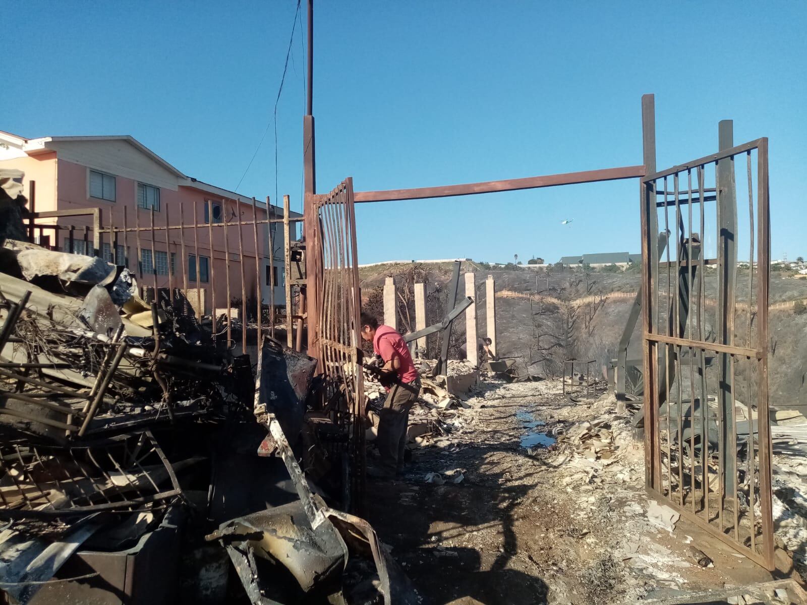 Viviendas destruidas por las llamas. / ADN.cl