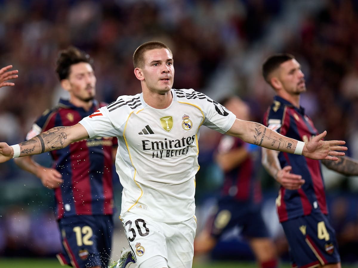Con el primer gol de Mastantuono: Real Madrid vence a Levante y sigue firme como líder de La Liga