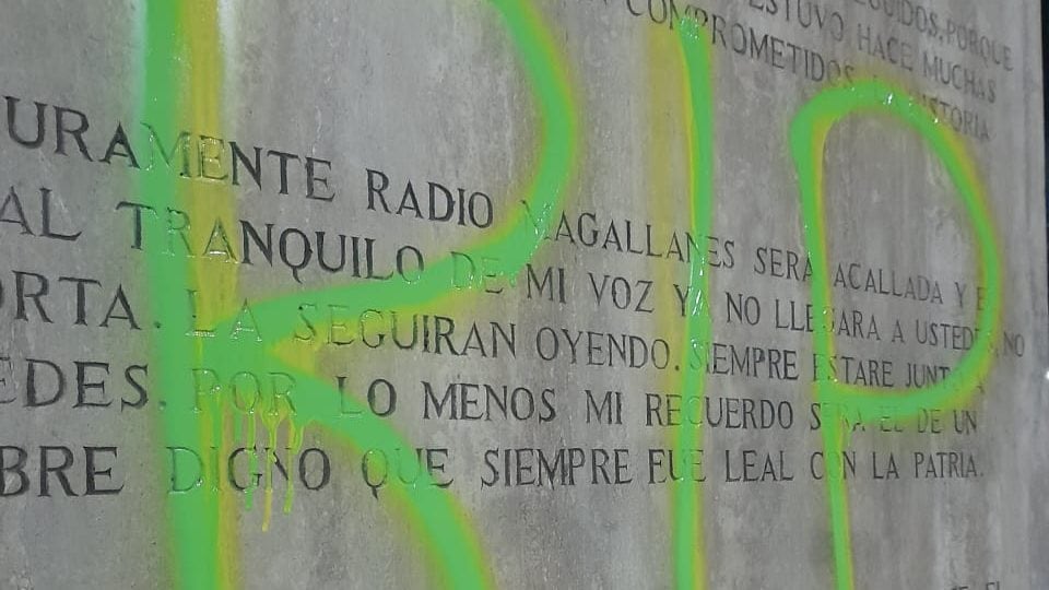 Monumento a Salvador Allende es vandalizado en San Joaquín