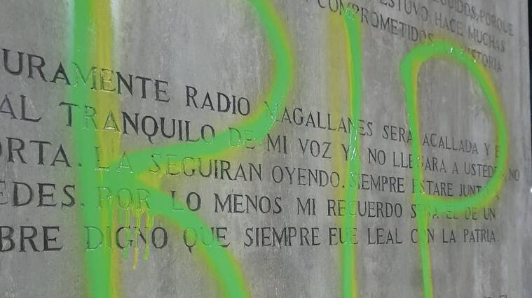 Monumento a Salvador Allende es vandalizado en San Joaquín