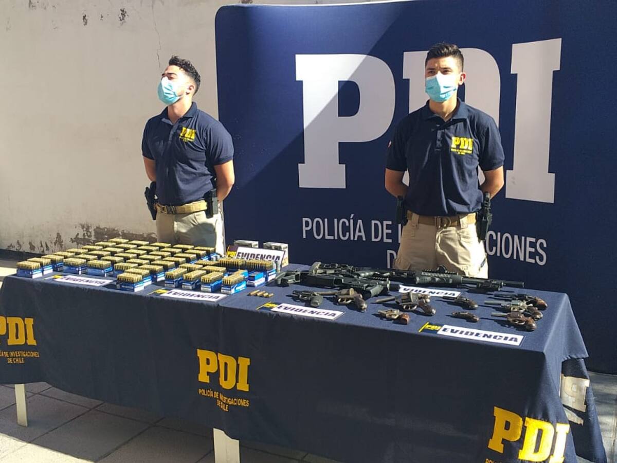 PDI detuvo a dos sujetos por violación a la ley de armas y microtráfico: Uno de ellos usaba sus permisos como deportista