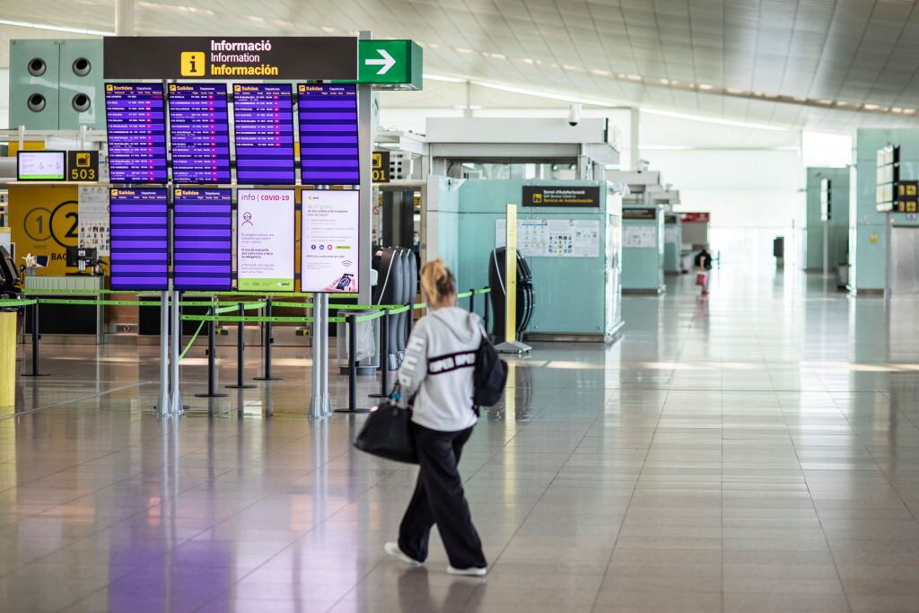 El aeropuerto de Barcelona sin pasajeros durante la pandemia
