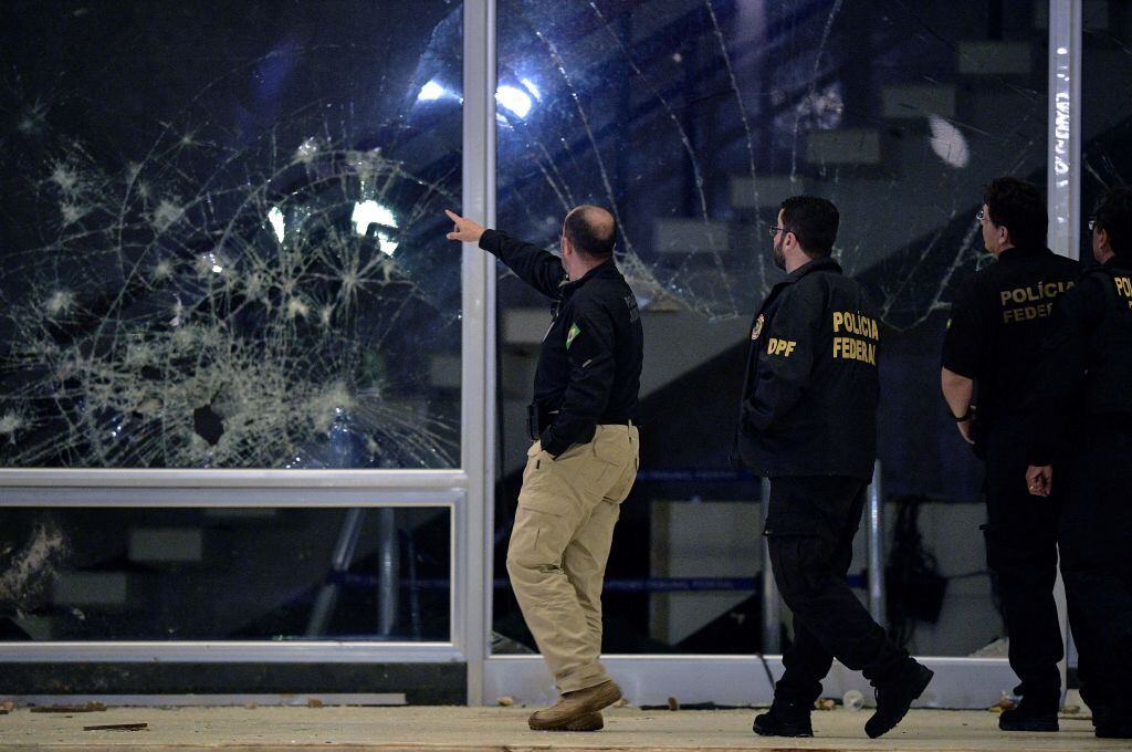 Policía Federal registra los destrozos en la sede de la suprema de Brasil