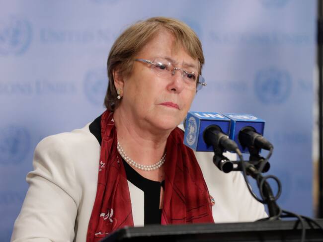 Michelle Bachelet en la sede de ONU en Nueva York