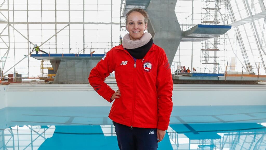 Kristel Köbrich visita obras del Centro Acuático para Santiago 2023: "Vamos a sacarle el mejor provecho"