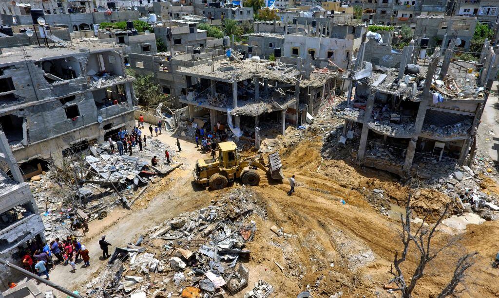 La destrucción que dejaron los bombardeos israelíes en la ciudad de Gaza