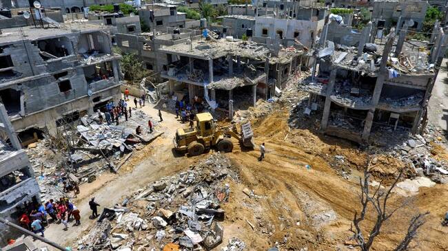 La destrucción que dejaron los bombardeos israelíes en la ciudad de Gaza