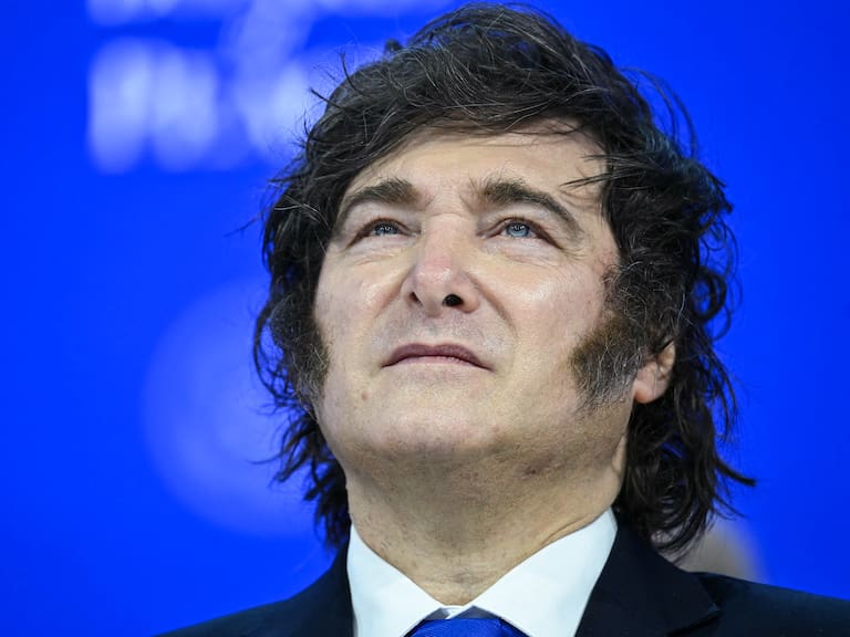 Argentina's President looks on as he attends the "Board of Peace" meeting (Photo by Mandel NGAN / AFP via Getty Images)