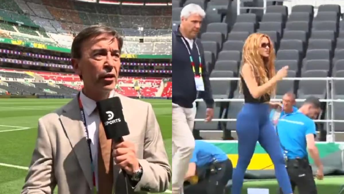 Periodista estaba en vivo hablando del Mundial, hasta que vio a Shakira y así reaccionó: la escena ya es viral