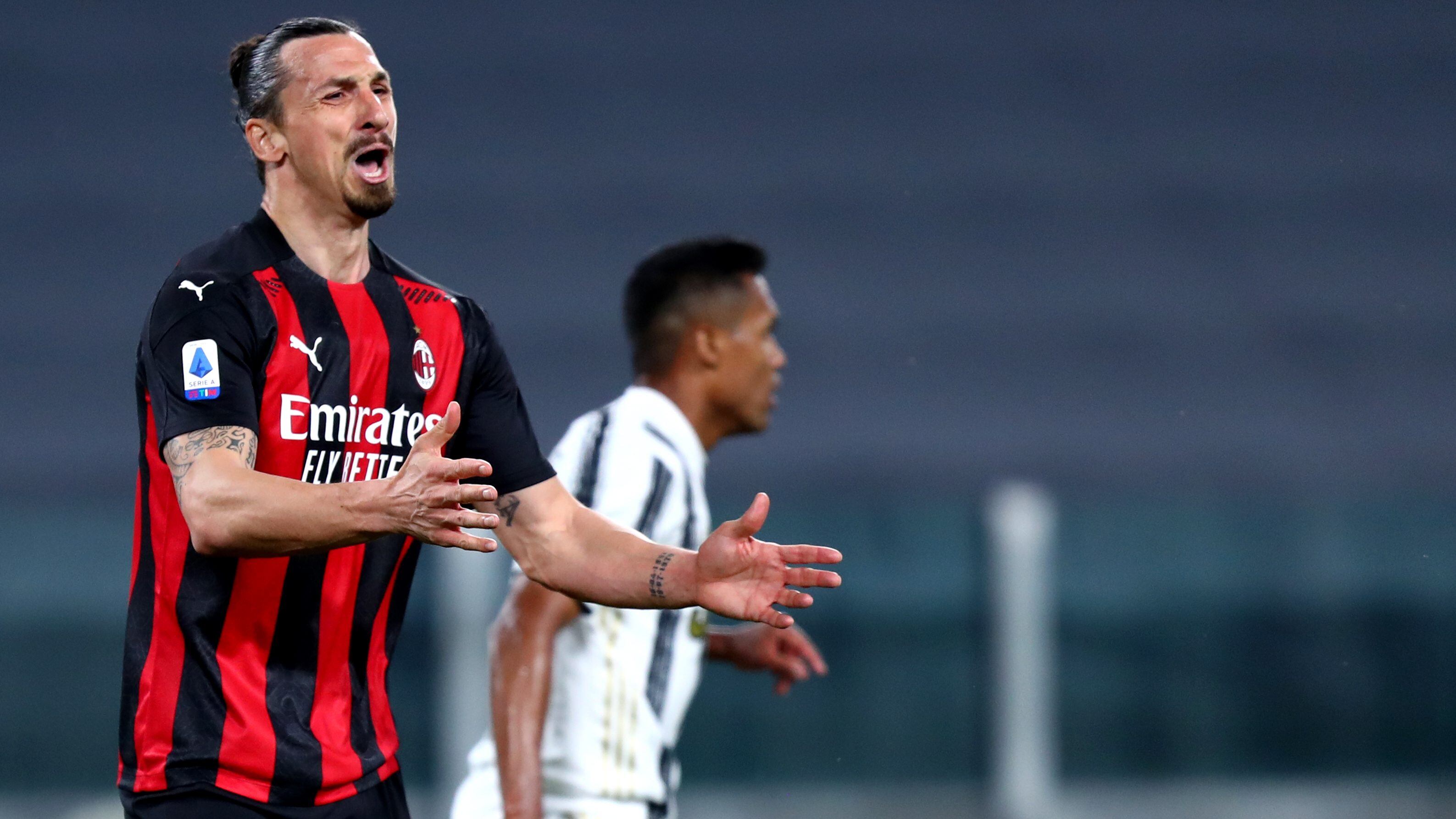 ALLIANZ STADIUM, TORINO, ITALY - 2021/05/09: Zlatan Ibrahimovic of Ac Milan  despairs during the Serie A match between Juventus Fc and Ac Milan. Ac Milan wins 3-0 over Juventus Fc. (Photo by Marco Canoniero/LightRocket via Getty Images)