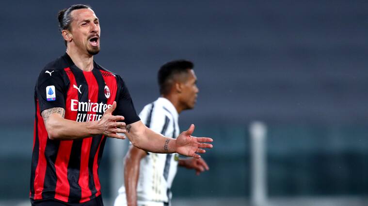 ALLIANZ STADIUM, TORINO, ITALY - 2021/05/09: Zlatan Ibrahimovic of Ac Milan despairs during the Serie A match between Juventus Fc and Ac Milan. Ac Milan wins 3-0 over Juventus Fc. (Photo by Marco Canoniero/LightRocket via Getty Images)