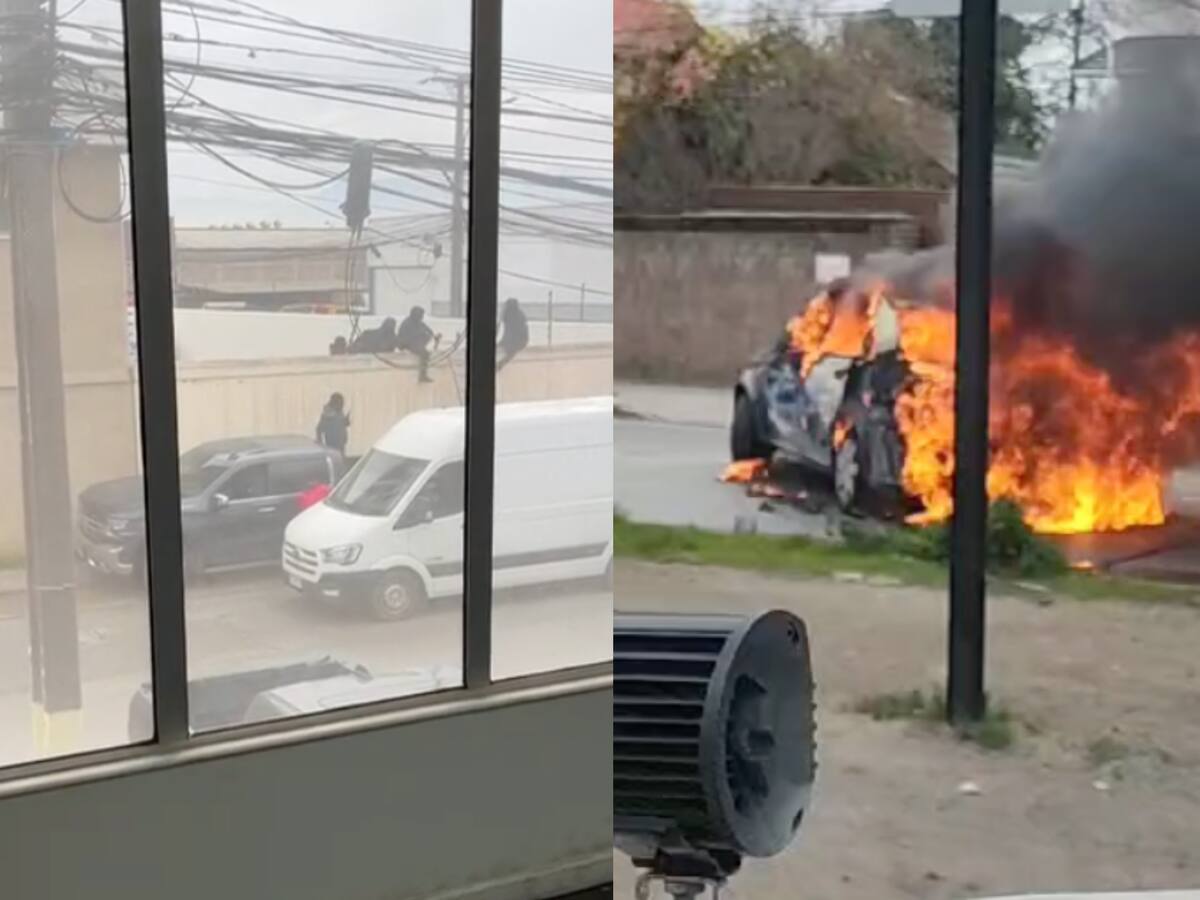 Con fusil de guerra y quema de autos para distraer: qué se sabe del violento robo en bodega de valores de Rancagua