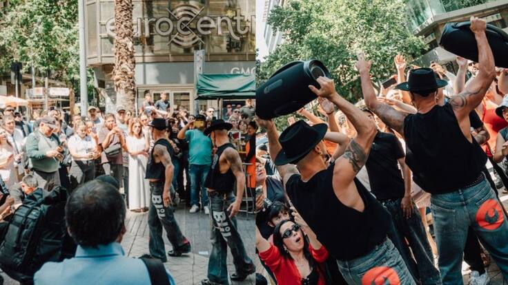 La música y danza paralizan el Paseo Ahumada: Power Peralta sorprenden con impactante intervención urbana