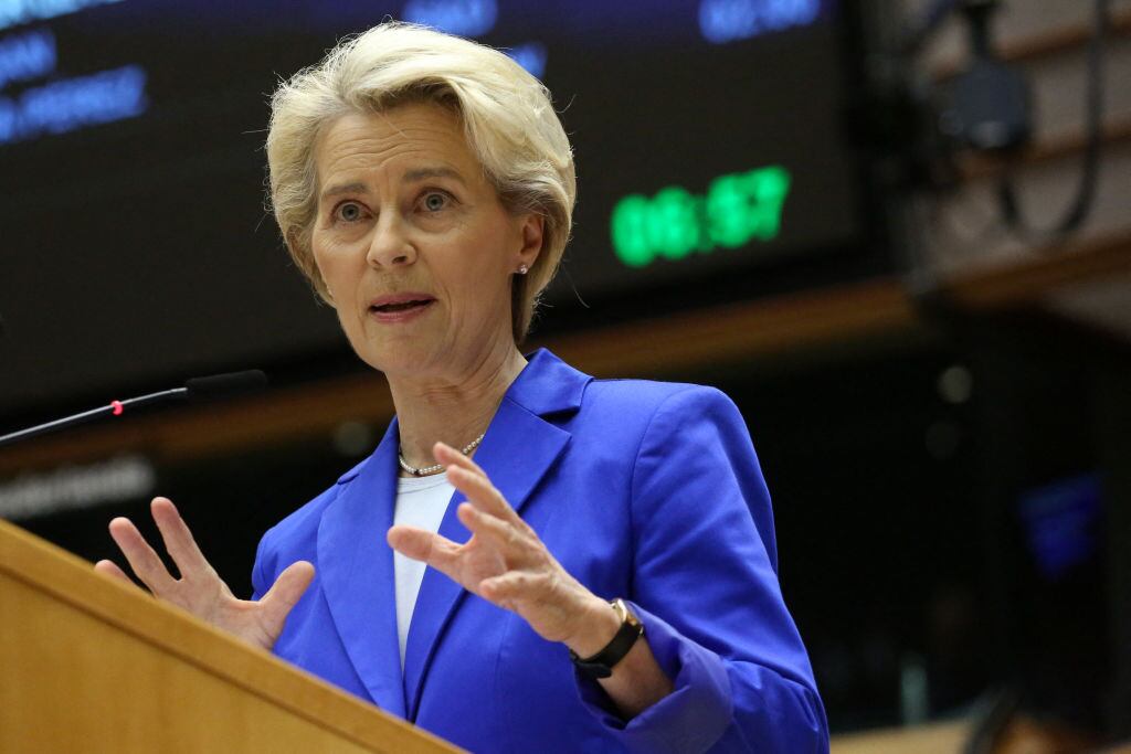 La titular de la Comisión Europea, Ursula Von Der Leyen en Bruselas