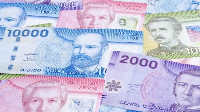 Colorful Chilean money in large denominations.