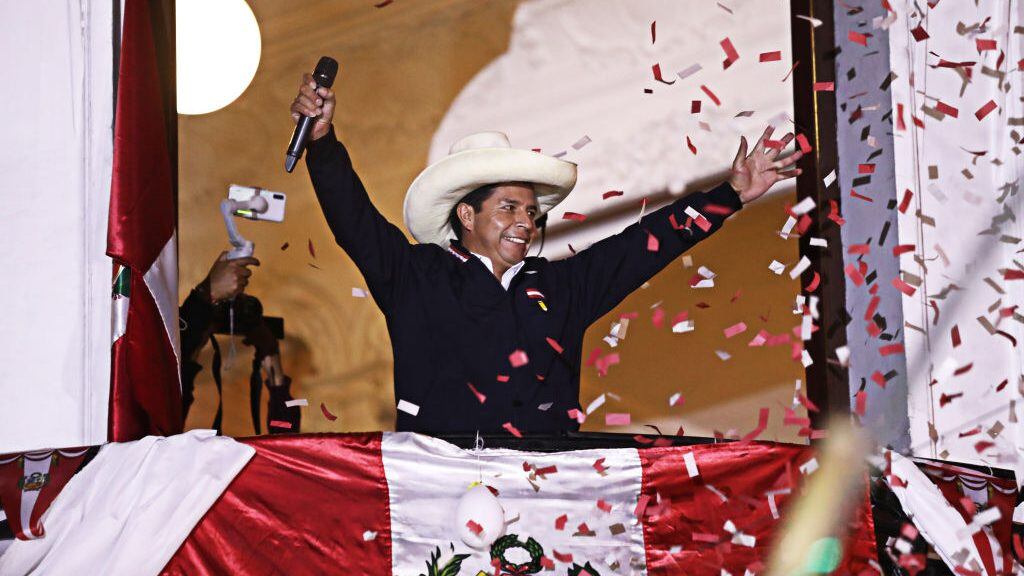 Pedro Castillo se declara triunfador de la segunda vuelta en Perú