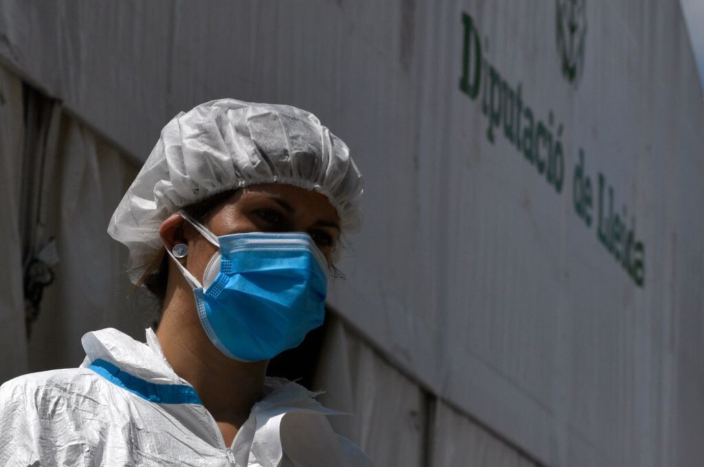 Trabajadora de la salud de un hospital de Lleida