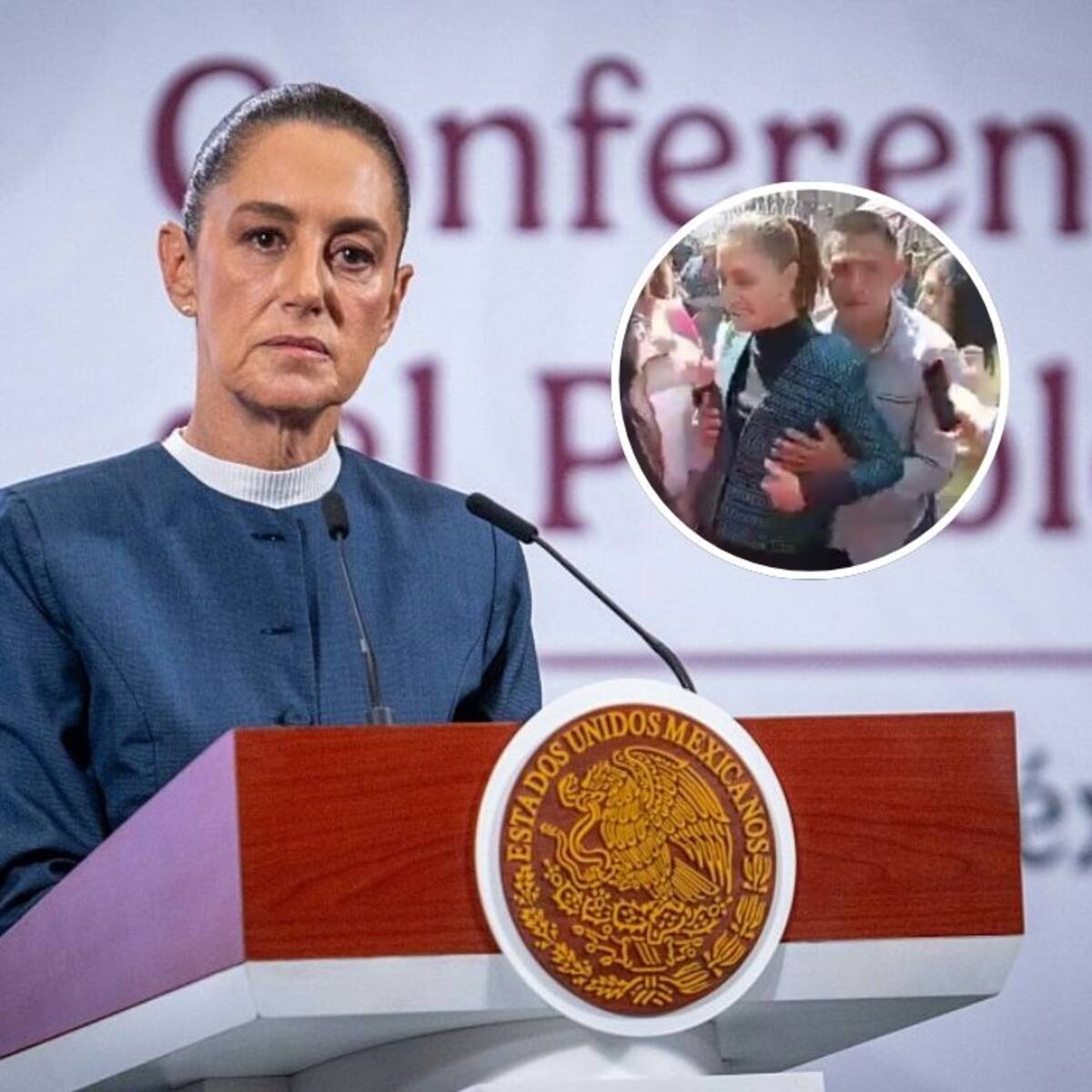 Presidenta de México Claudia Sheinbaum sufre acoso sexual: sujeto la manoseó e intentó besar