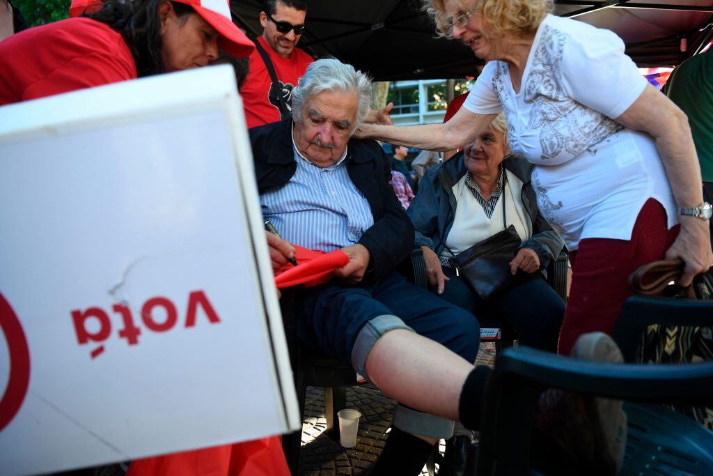 José Mujica durante las elecciones de 2019 en Montevideo