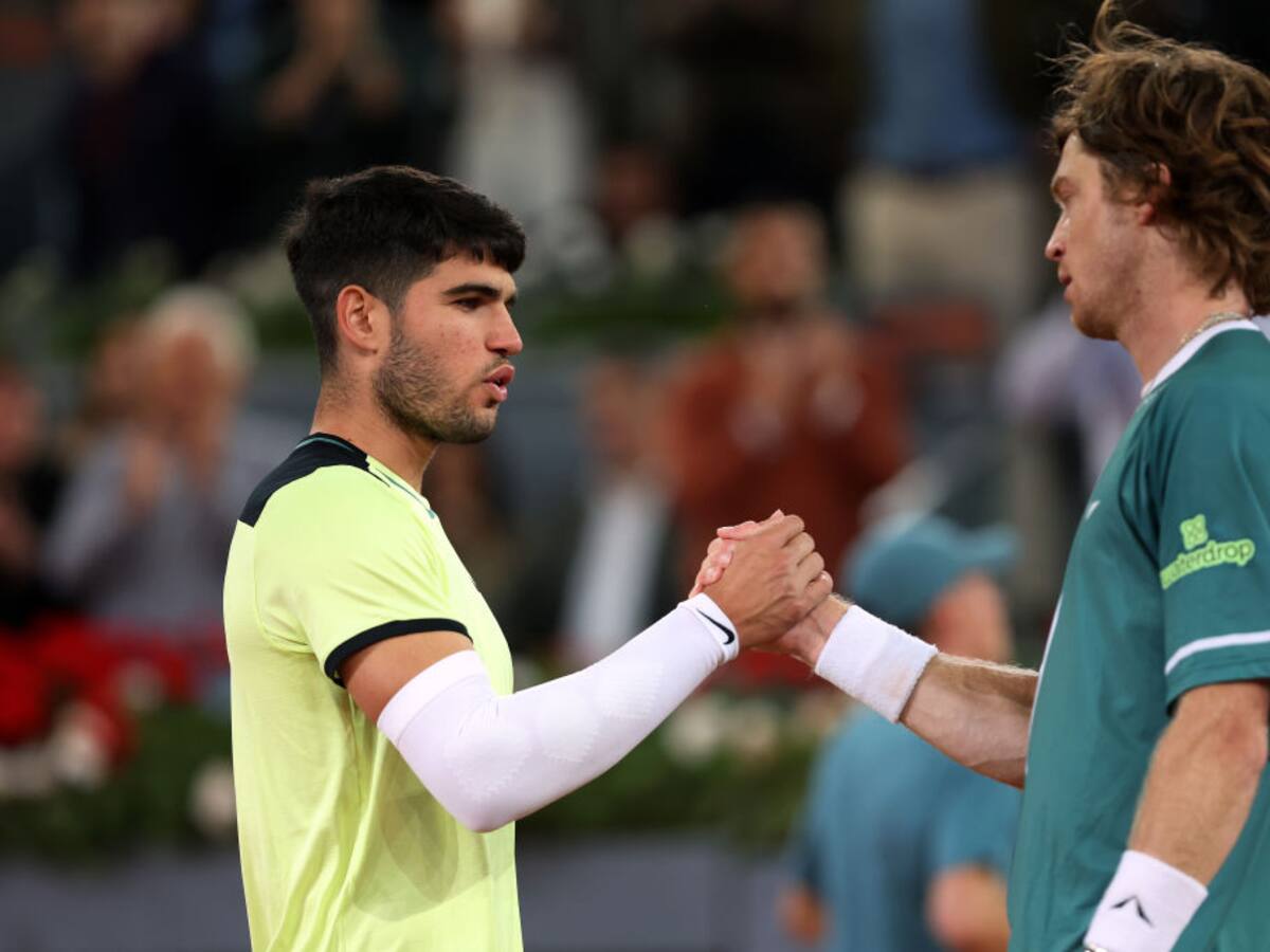 Carlos Alcaraz no pudo con Andrey Rublev y se despide del Masters 1000 de Madrid