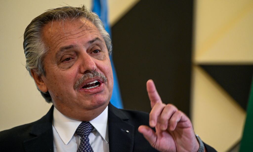 El presidente argentino Alberto Fernández