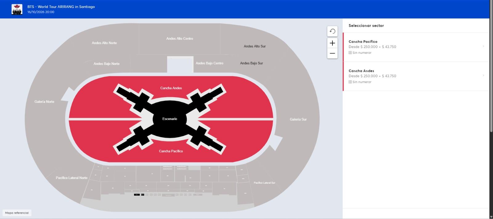 BTS CHILE ENTRADAS