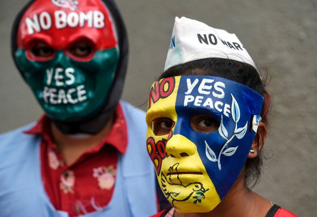 Protesta en contra de la carrera armamentista en Japón