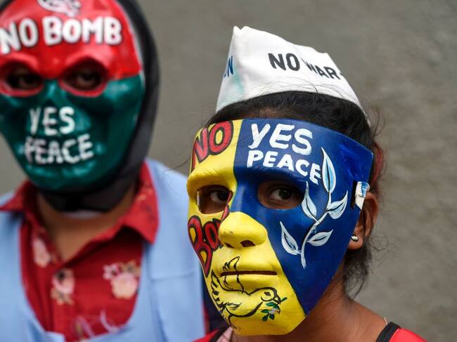 Protesta en contra de la carrera armamentista en Japón