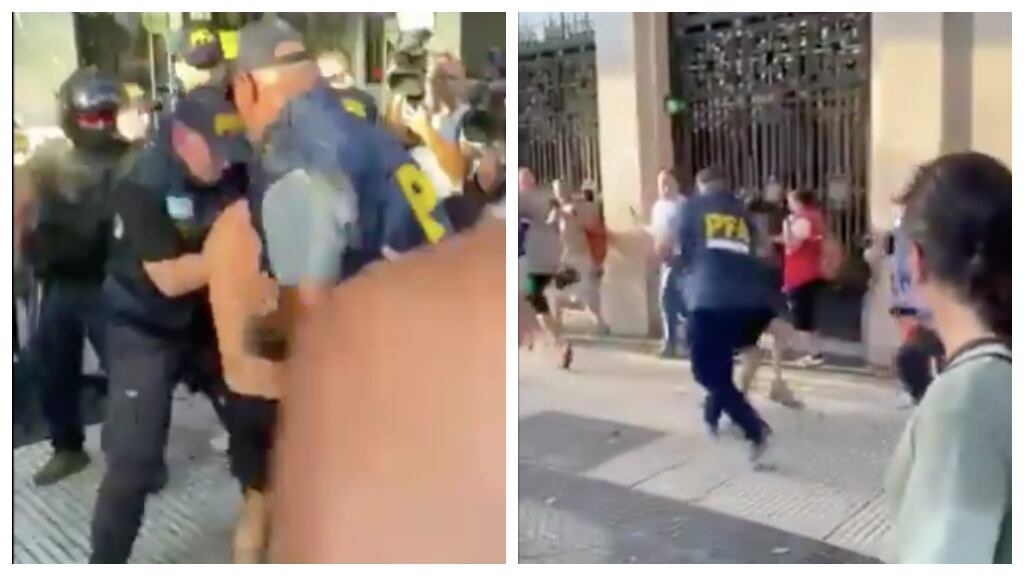 Policía argentina detiene a activista chileno durante protesta por “Ley Omnibus”