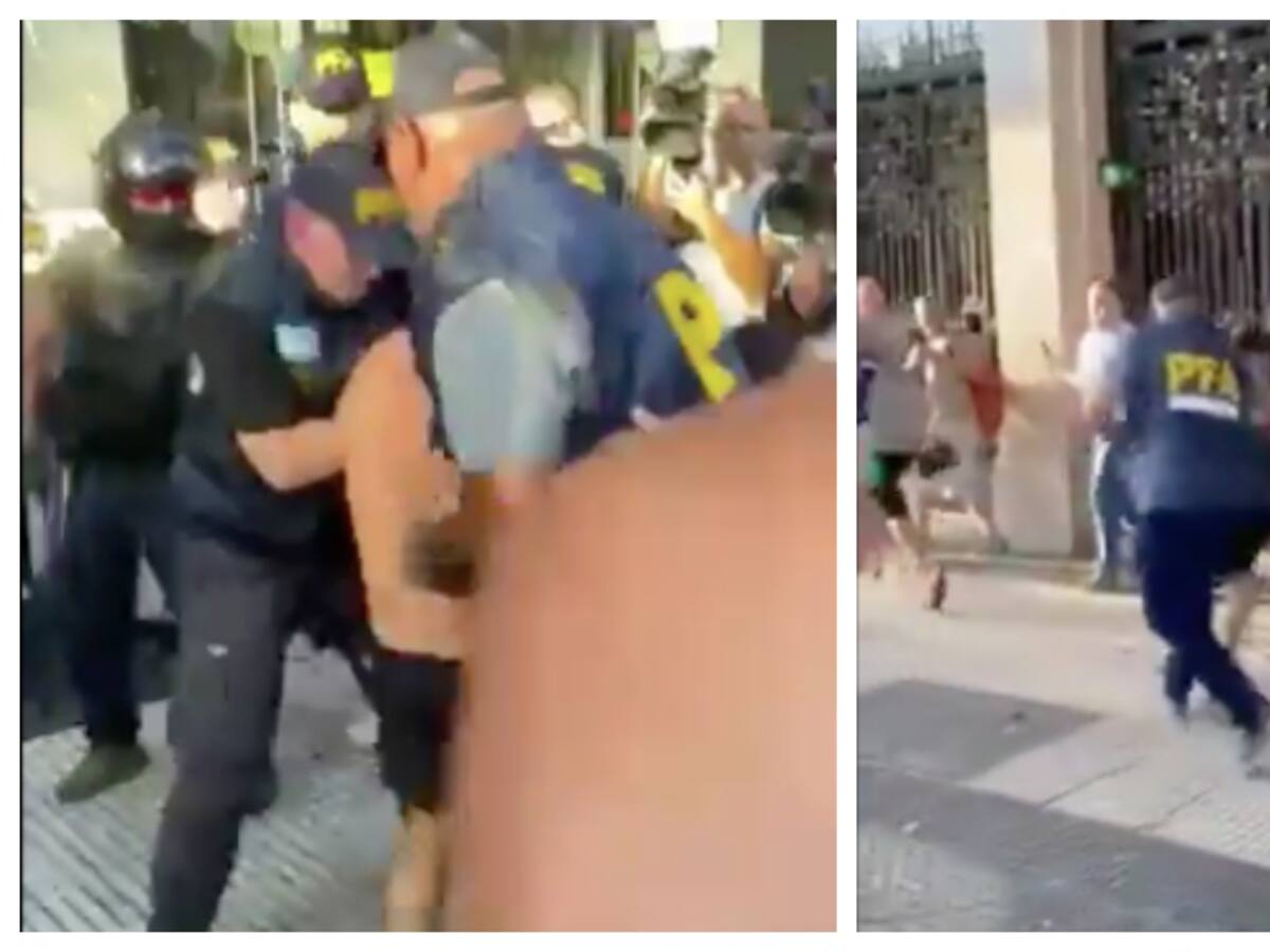 Policía argentina detiene a activista chileno durante protesta por “Ley Omnibus”