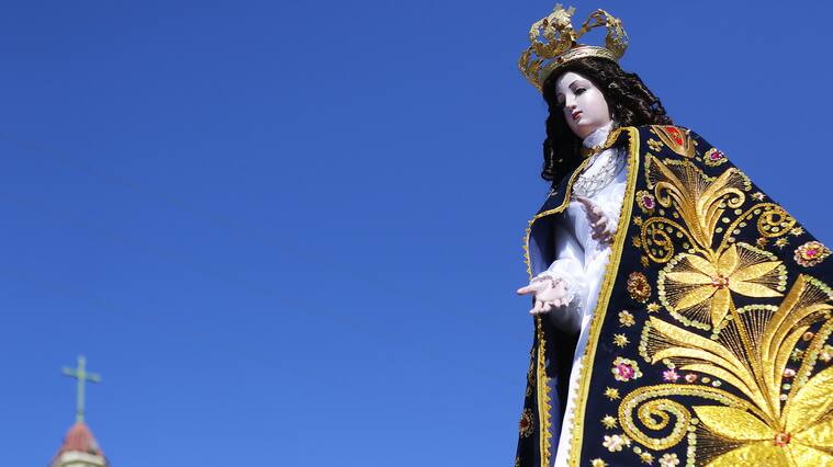 08 DE DICIEMBRE DE 2019/CASABLANCAImagen de la Virgen peregrina, en el marco de la peregrinacion al Santuario de Lo Vasquez, por el día de la Inmaculada Concepcion de Maria.
FOTO: LEONARDO RUBILAR CHANDIA/AGENCIAUNO