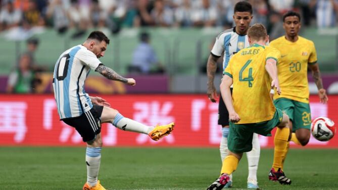 Lionel Messi anota el gol más rápido de toda su carrera en amistoso entre Argentina y Australia