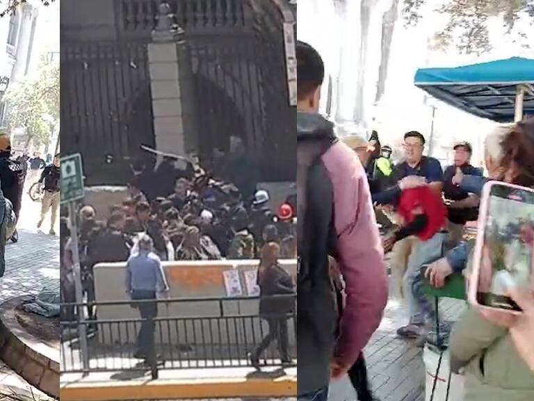 Municipalidad de Santiago difunde imágenes de brutal agresión a funcionarios por vendedores ambulantes