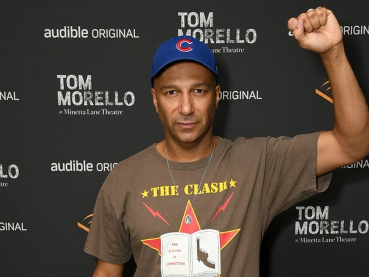 Tom Morello se fotografió con fanáticos chilenos y bandera mapuche en California